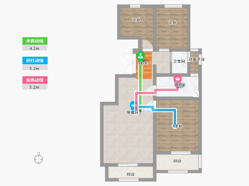 河北省-承德市-君御府-76.55-户型库-动静线