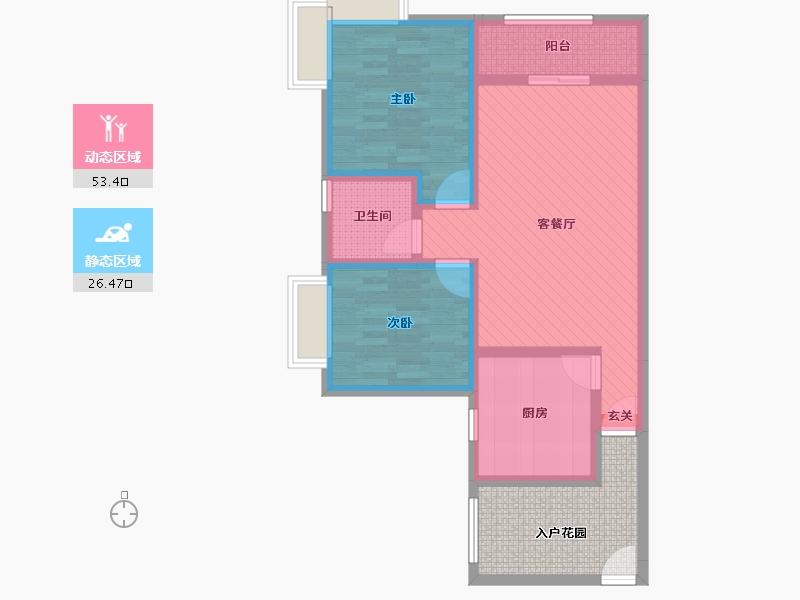 湖南省-永州市-紫金大邸-79.16-户型库-动静分区