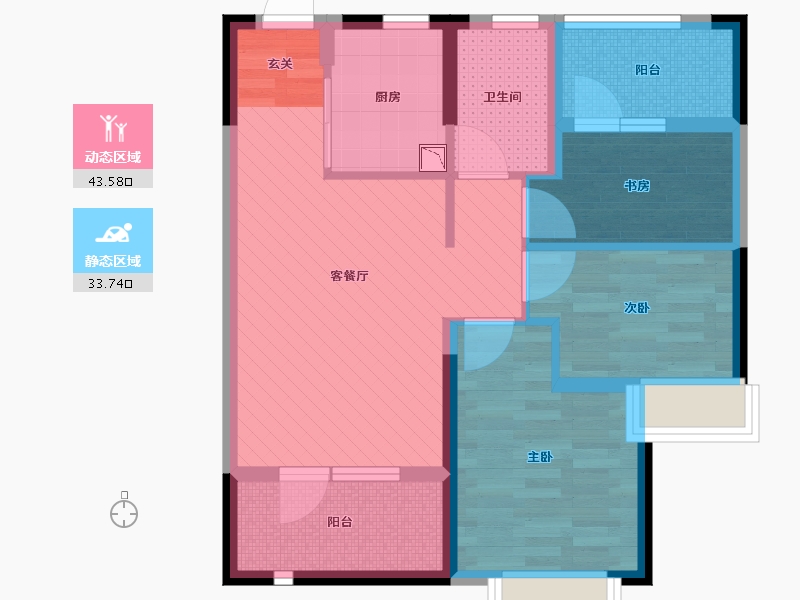 山东省-青岛市-卓越蔚蓝群岛-67.00-户型库-动静分区