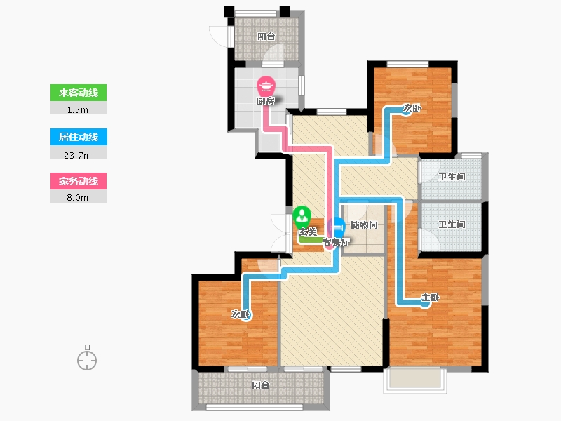 浙江省-温州市-绣源佳苑-104.78-户型库-动静线