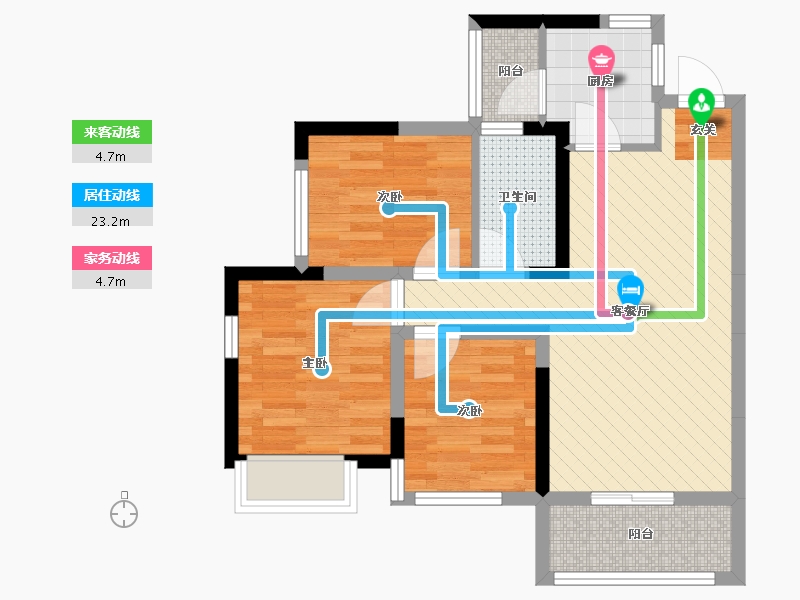 四川省-成都市-龙腾东麓城-61.89-户型库-动静线