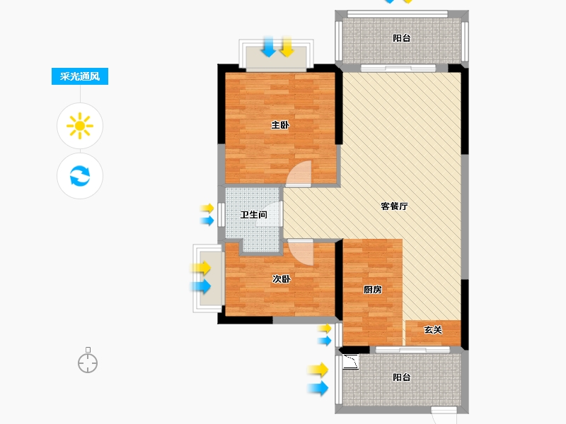 广东省-揭阳市-君和园-78.67-户型库-采光通风