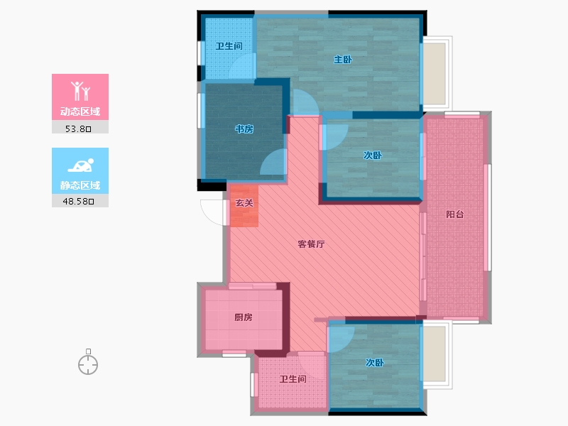 江西省-赣州市-赣县彩虹城-89.11-户型库-动静分区