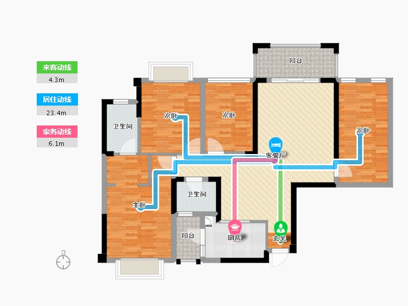 广西壮族自治区-南宁市-龙基传媒星城-107.54-户型库-动静线