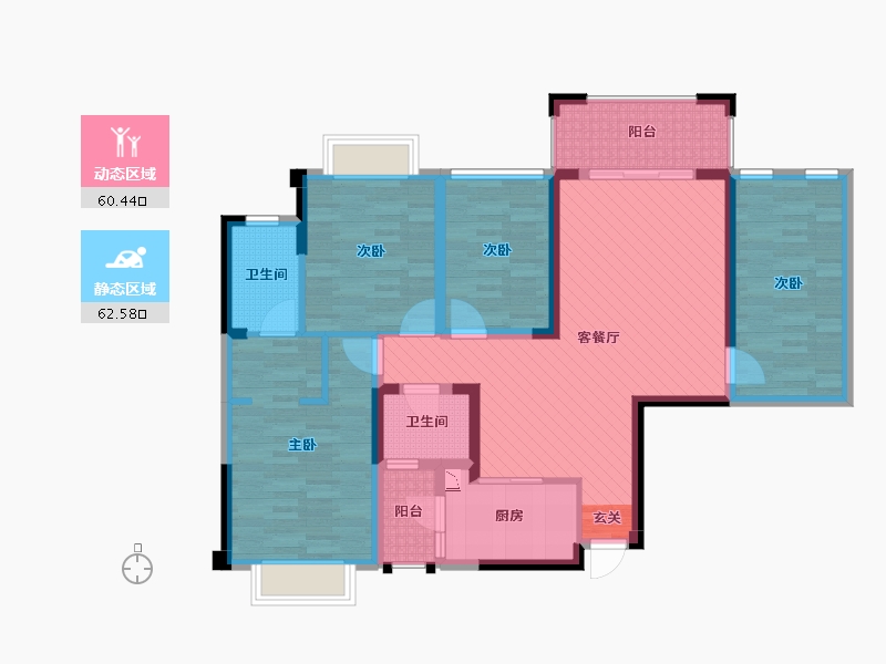 广西壮族自治区-南宁市-龙基传媒星城-107.54-户型库-动静分区