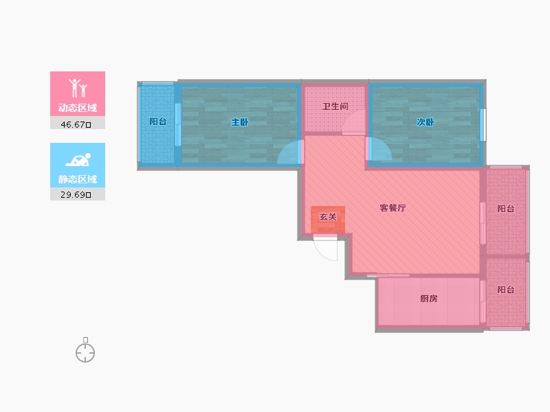 山西省-长治市-滨河湾-66.67-户型库-动静分区