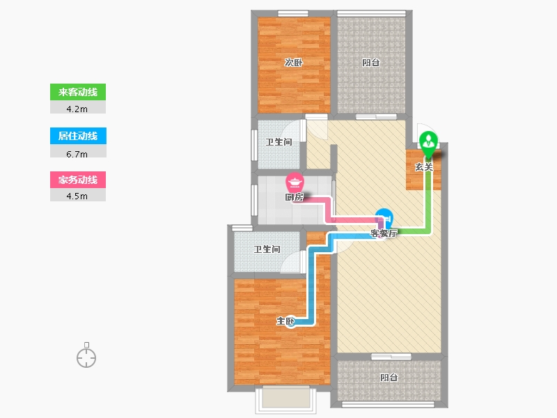 湖北省-随州市-金域龙湾-89.83-户型库-动静线