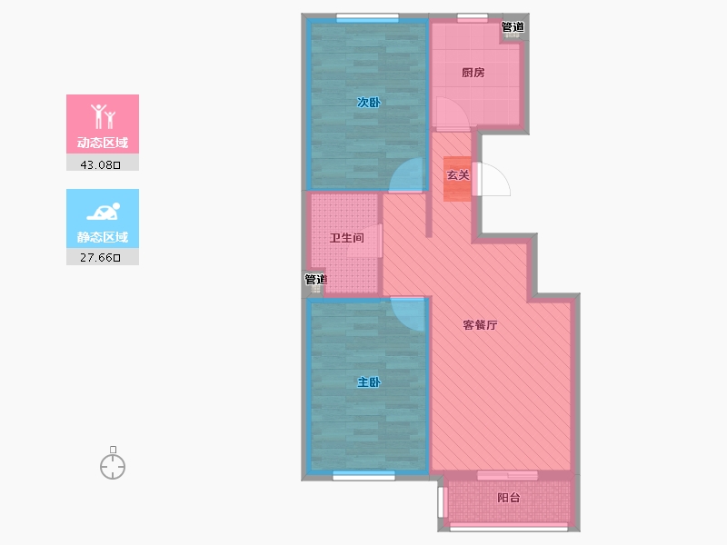 北京-北京市-安盛家园-62.92-户型库-动静分区