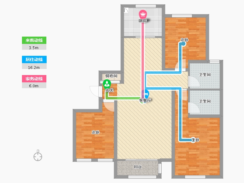 山东省-烟台市-龙泽华府(东区)-100.00-户型库-动静线