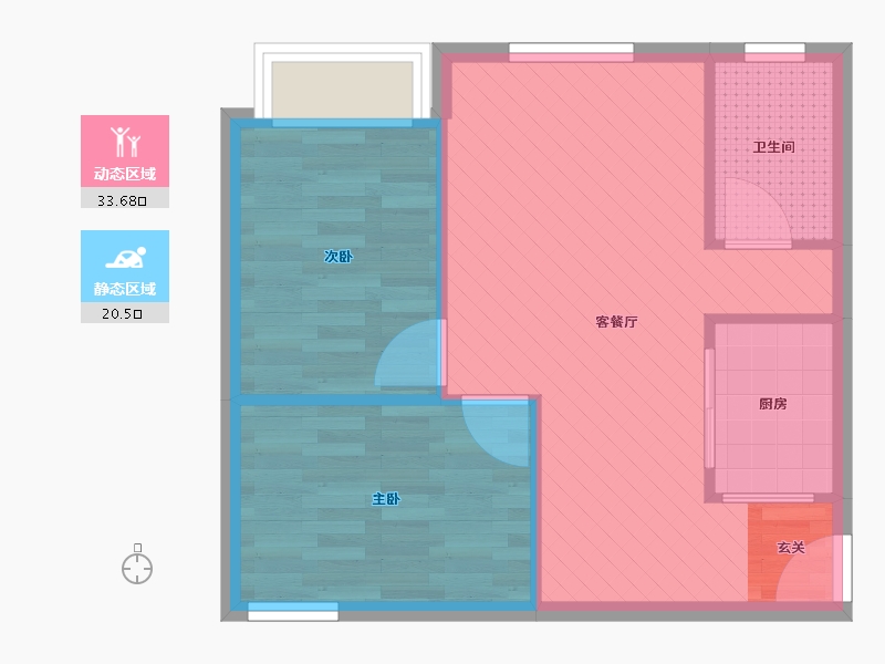 河南省-郑州市-世纪豫花园-48.33-户型库-动静分区