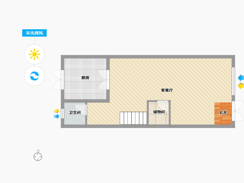 江苏省-无锡市-田园东方-64.05-户型库-采光通风