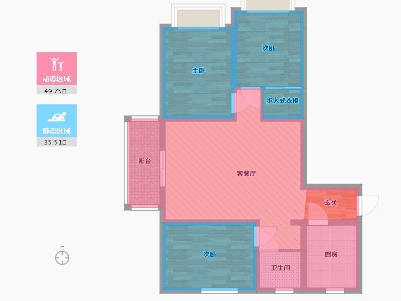 山西省-吕梁市-名门华府-73.65-户型库-动静分区