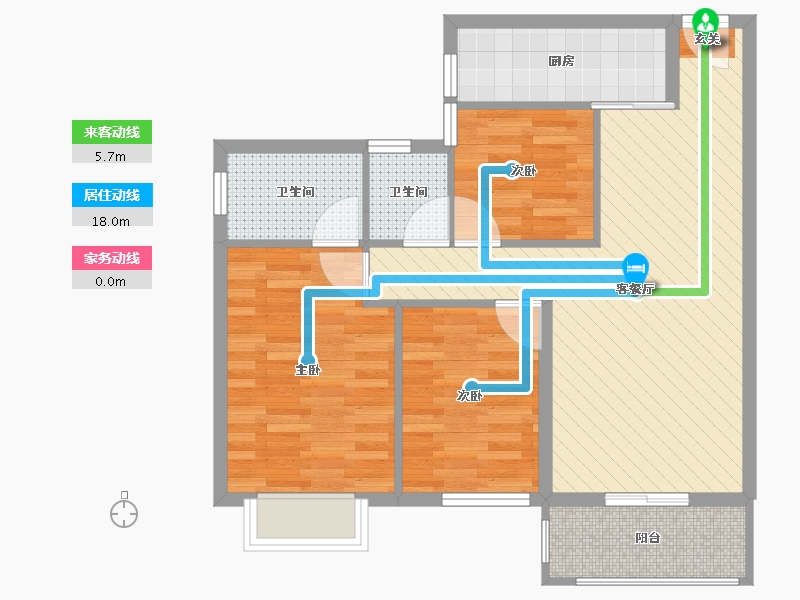 广西壮族自治区-南宁市-江宇世纪城-12号楼-72.00-户型库-动静线