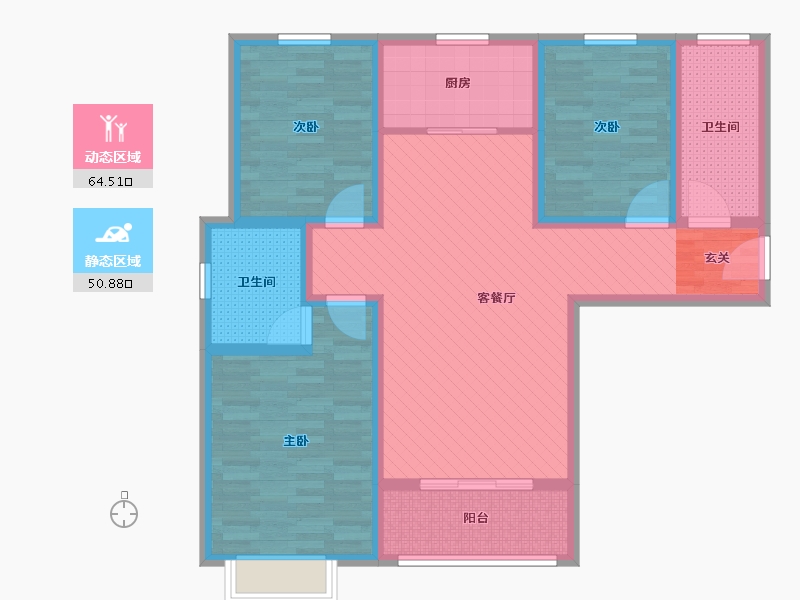 河南省-郑州市-濮上名家-100.80-户型库-动静分区