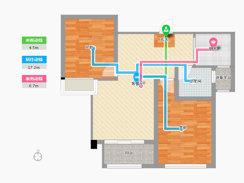 河南省-焦作市-东方银座-66.00-户型库-动静线