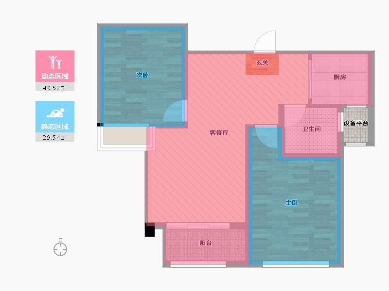 河南省-焦作市-东方银座-66.00-户型库-动静分区