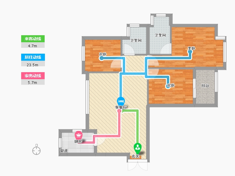 福建省-福州市-西海-78.40-户型库-动静线