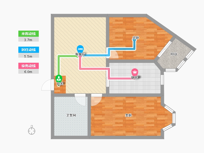 上海-上海市-新家坡园景苑-77.00-户型库-动静线