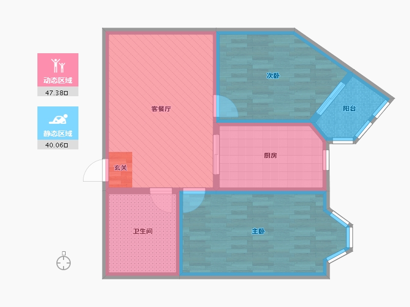 上海-上海市-新家坡园景苑-77.00-户型库-动静分区