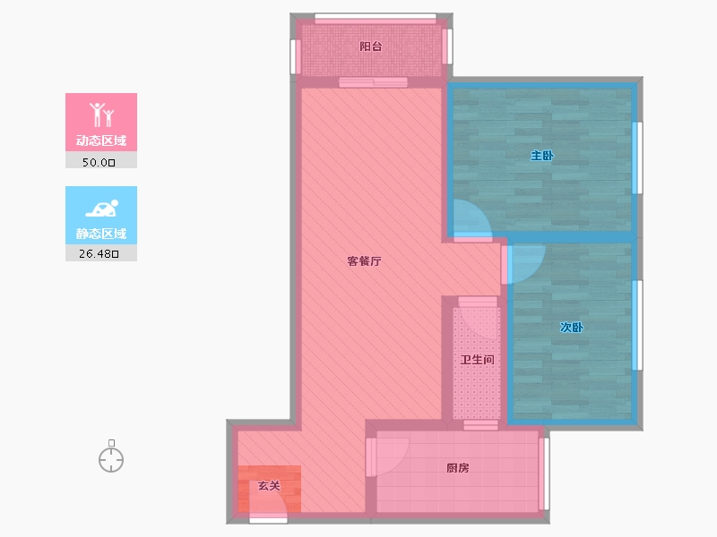 四川省-成都市-航天小区乙212幢-66.00-户型库-动静分区