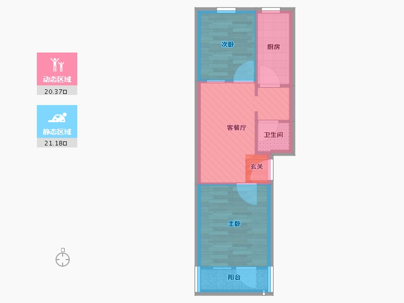 北京-北京市-石园-西区-35.89-户型库-动静分区