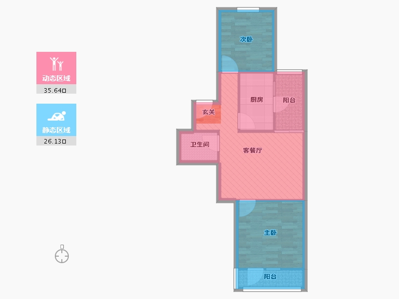 北京-北京市-天宁寺南里小区-54.22-户型库-动静分区