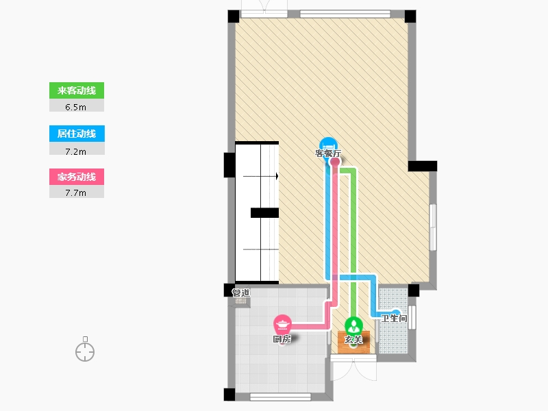 四川省-成都市-彩叠园-2期-69.91-户型库-动静线