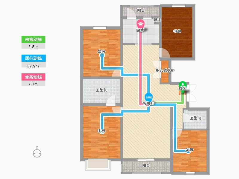 山西省-忻州市-丽都花园-125.97-户型库-动静线