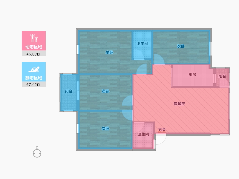 广东省-梅州市-千江花园-103.20-户型库-动静分区