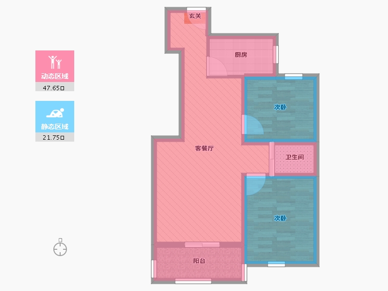 新疆维吾尔自治区-昌吉回族自治州-丁香园-59.76-户型库-动静分区