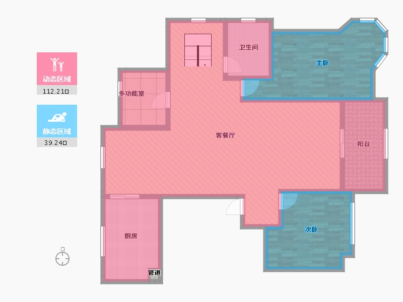 浙江省-嘉兴市-美林金色港湾-135.75-户型库-动静分区