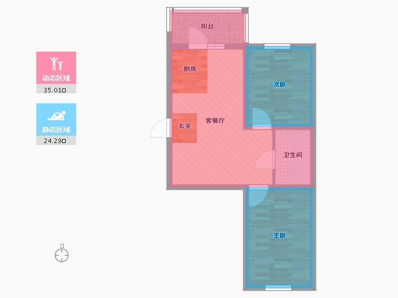 黑龙江省-七台河市-城中名府-51.62-户型库-动静分区