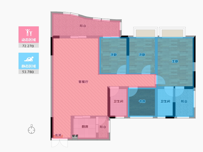 广东省-肇庆市-御景阳光-109.27-户型库-动静分区