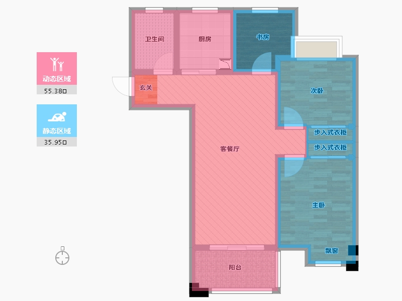 江苏省-镇江市-五洲花苑-78.93-户型库-动静分区