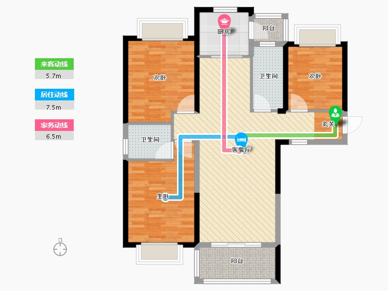 江西省-抚州市-东润学墅壹号-92.87-户型库-动静线