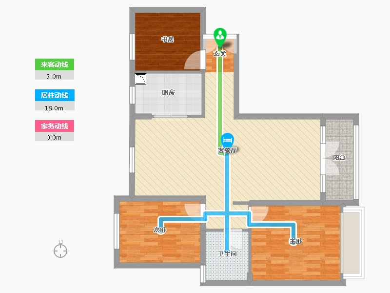 山东省-淄博市-齐悦国际三期-83.02-户型库-动静线