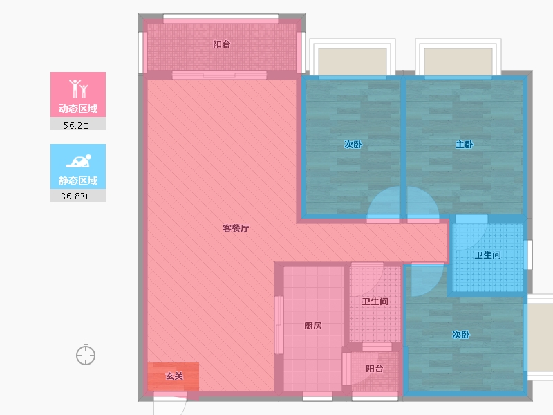 四川省-遂宁市-红旭铂玉城-81.33-户型库-动静分区