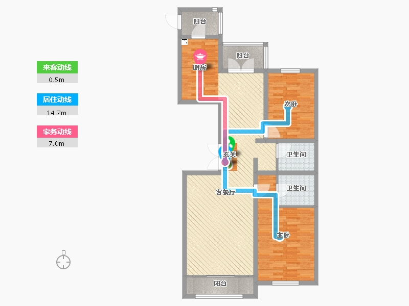 黑龙江省-哈尔滨市-大正莅江-92.98-户型库-动静线