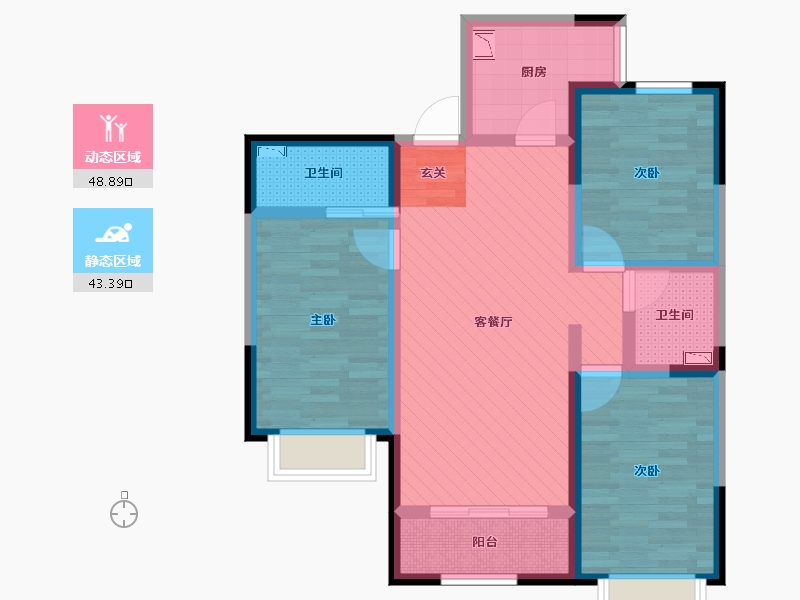 河北省-衡水市-星河湾花园-79.53-户型库-动静分区