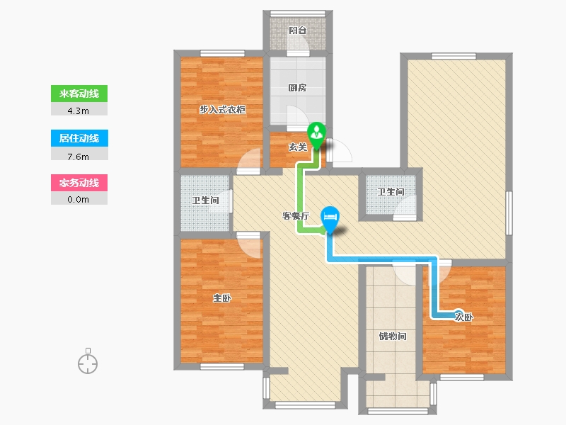 天津-天津市-新世纪城-120.91-户型库-动静线