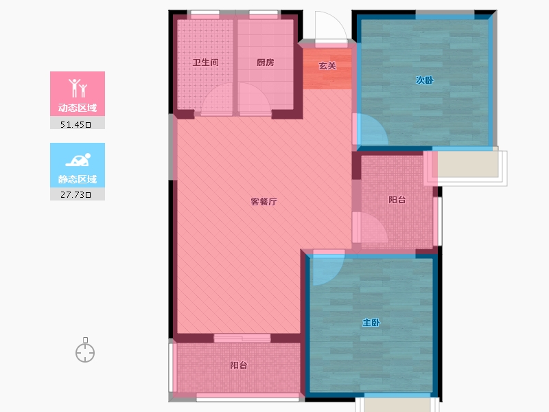 安徽省-合肥市-新慧御湖城-68.86-户型库-动静分区