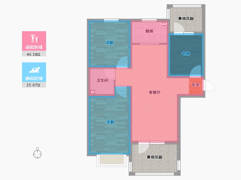 河北省-衡水市-东方太阳城五期-78.47-户型库-动静分区