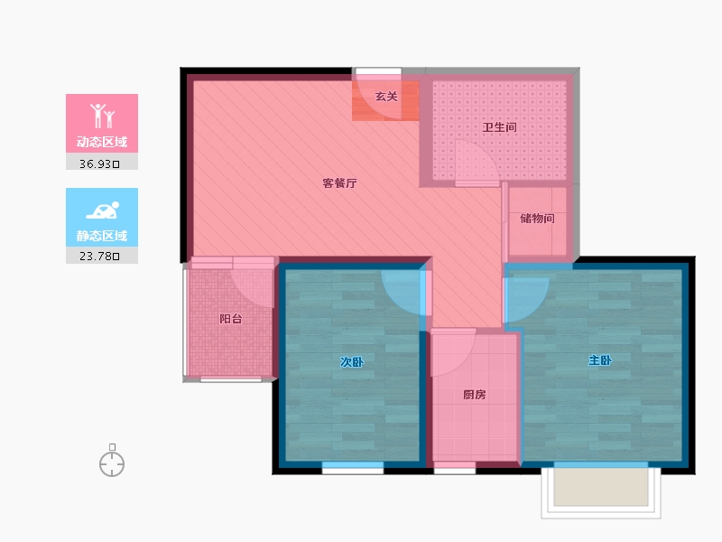 甘肃省-兰州市-东立开泰园-52.58-户型库-动静分区