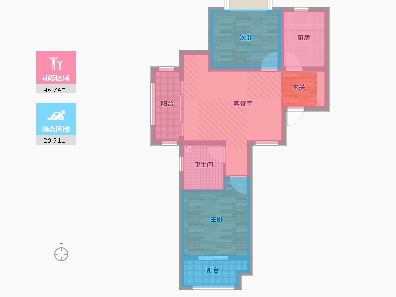 山东省-济南市-凤凰湖-65.60-户型库-动静分区