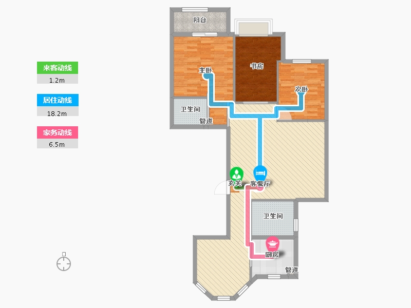 浙江省-温州市-景隆佳苑-97.60-户型库-动静线