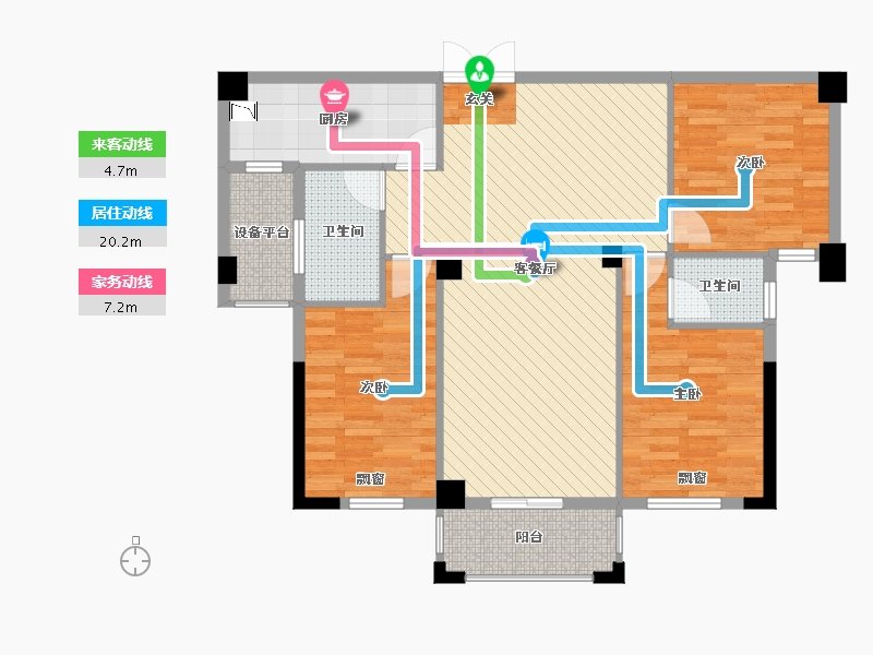 福建省-泉州市-科山欧景帝苑-100.00-户型库-动静线