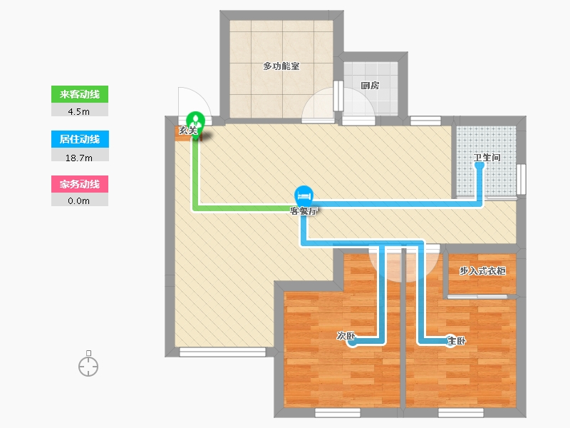 广东省-深圳市-半岛花园B区-6栋-64.23-户型库-动静线