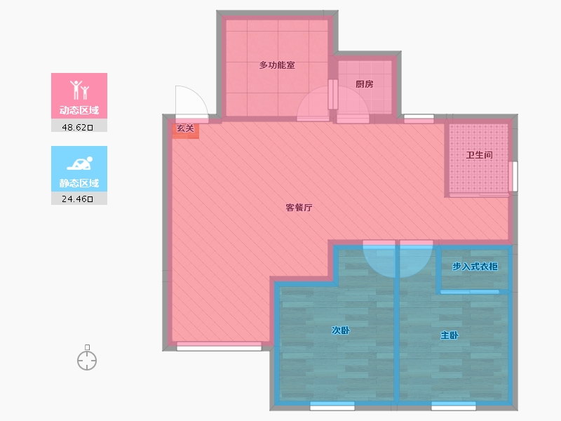 广东省-深圳市-半岛花园B区-6栋-64.23-户型库-动静分区