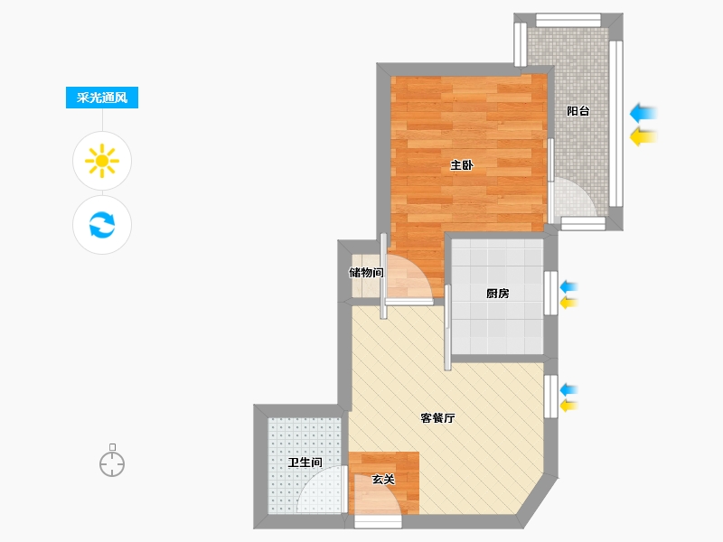 北京-北京市-芳城园2区-30.39-户型库-采光通风