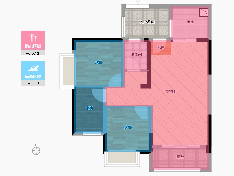 四川省-成都市-成都万达城-67.07-户型库-动静分区